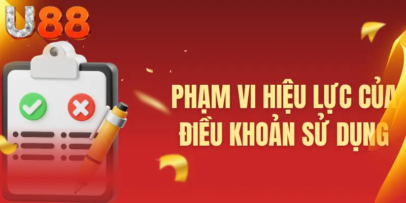 Phạm vi hiệu lực của điều khoản sử dụng